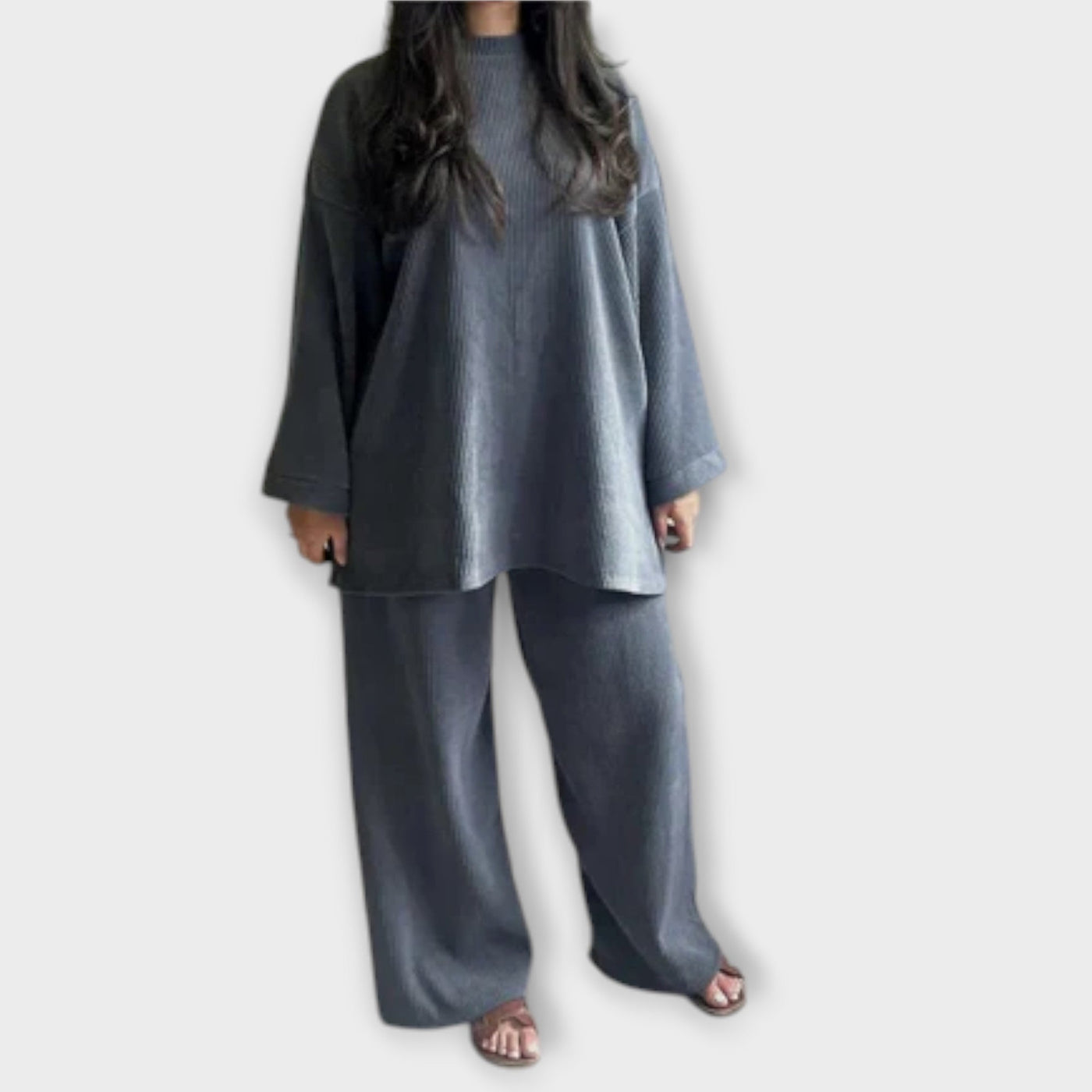 Oversized sæt - Ribbet stil